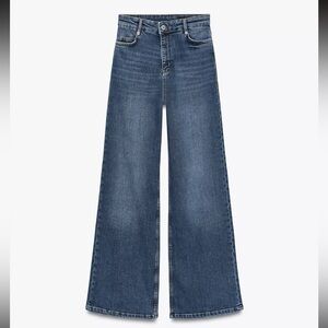 NWT Zara Denim Wide-Leg Pants